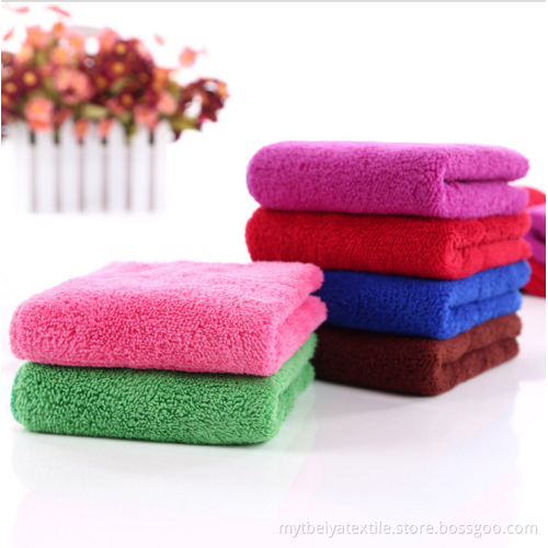 Pure Color Microfiber Strong Water Imbibition Kitchen Cleaning Towel Wholesale